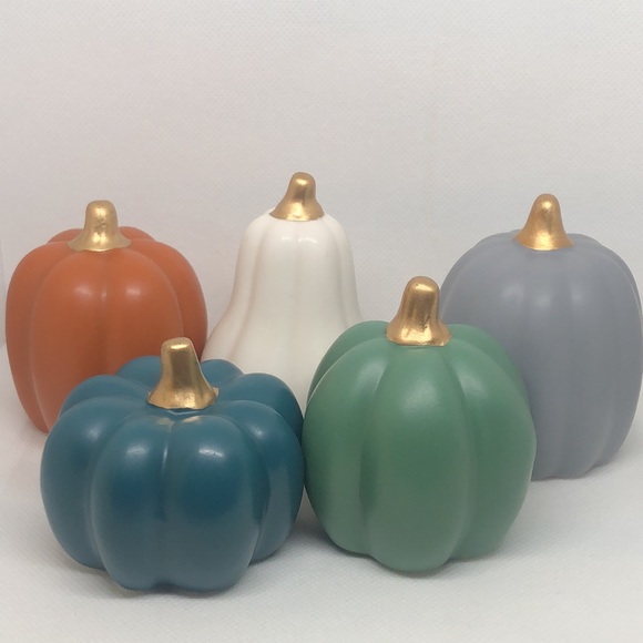 Mini Pumpkins Ceramic 5 Piece Set NWT - Picture 2 of 7